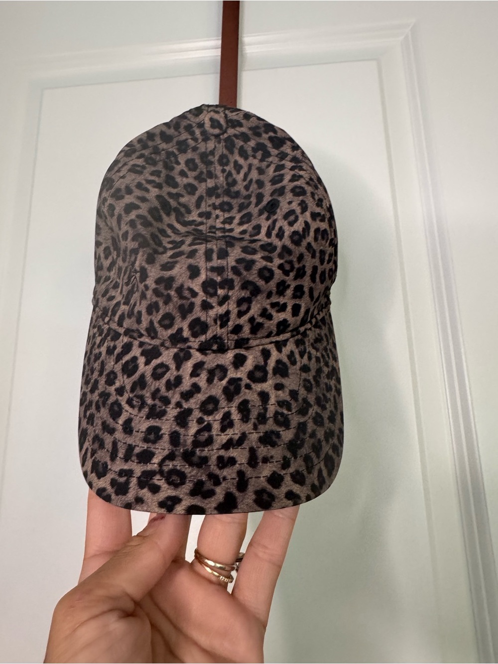 American Eagle Outfitters Leopard Print Cap in Brown and Black